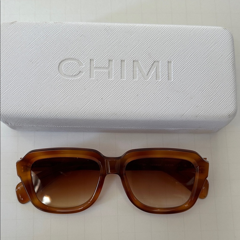Chimin Havana Gradient Brown Sunglasses